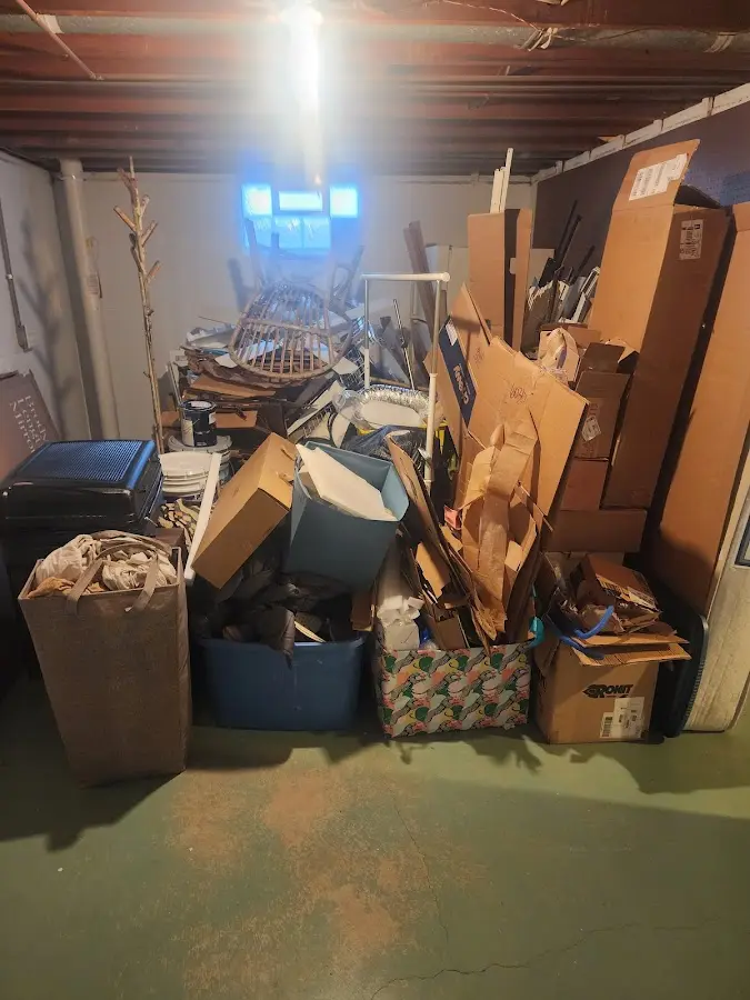 Roll-off dumpster container at job site for Roll Off Dumpster Rental in Indian Trail